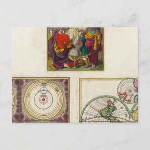 Cartão Postal Illus Title Page Solar system, Charte vom Globo