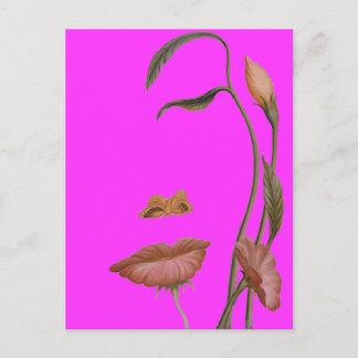 Cartão Postal Illusão da Flor Face