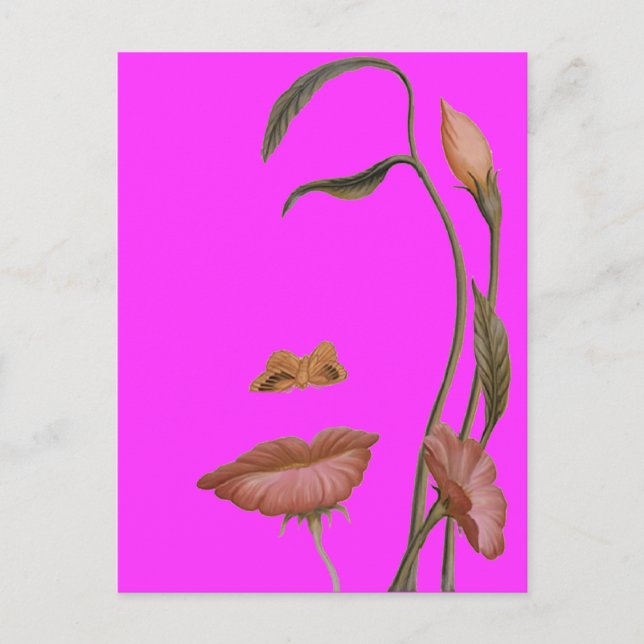 Cartão Postal Illusão da Flor Face (Frente)