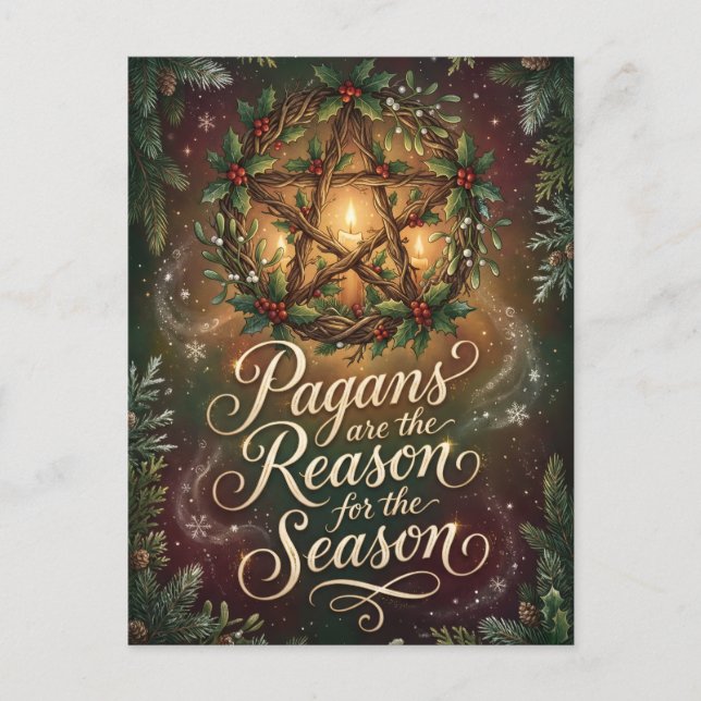Cartão Postal Illustrated Pagans Are the Reason for the Season (Frente)