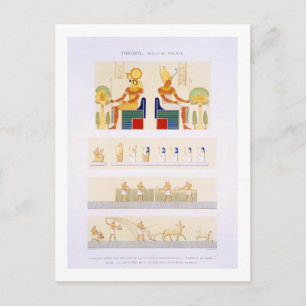 Cartão Postal Illustrations of painted boards and murals from th