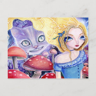 Cartão Postal Ilusão de Gato Cheshire - Cartão-postal