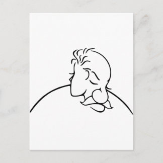Cartão Postal Ilusão óptica do ancião ou da jovem senhora
