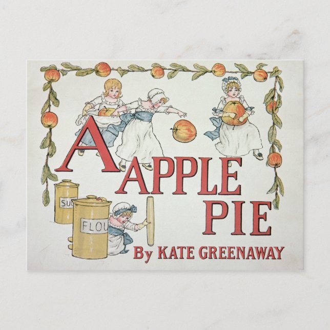 Cartão Postal Ilustração 'A' de 'Apple Pie Alphabet' (Frente)