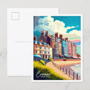 Cartão Postal Ilustração Antiga de Viagens para Cromer Inglaterr