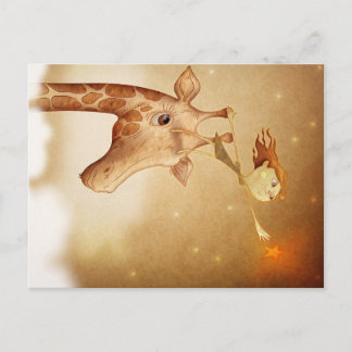 Cartão Postal Ilustração bonita e imaginativa