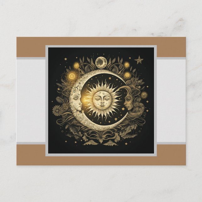 Cartão Postal Ilustração Celestial de Cartão-Postal (Frente)