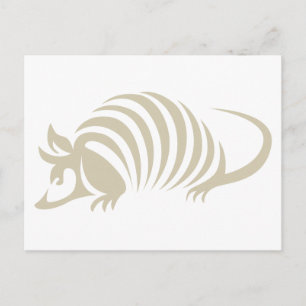 Cartão Postal Ilustração Creative Armadillo