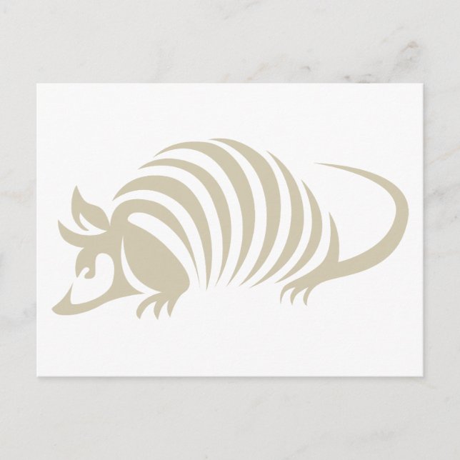 Cartão Postal Ilustração Creative Armadillo (Frente)