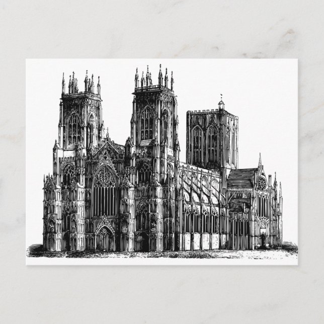 Cartão Postal Ilustração da Catedral (Frente)