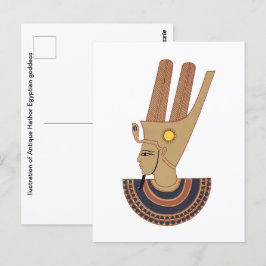 Cartão Postal Ilustração da Deusa Egípcia Antica do Hathor
