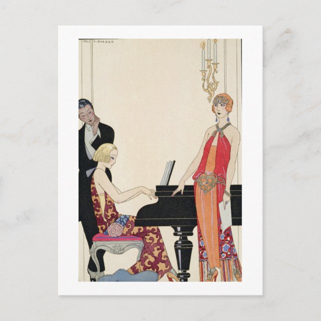 Cartão Postal Ilustração da "Gazette du Bon Ton" (Frente)