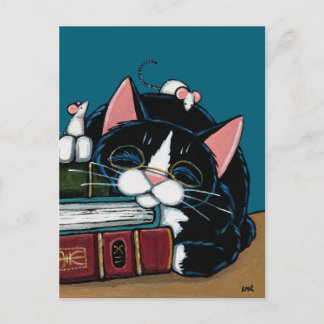 Cartão Postal Ilustração da história do tempo de bebê de gato e
