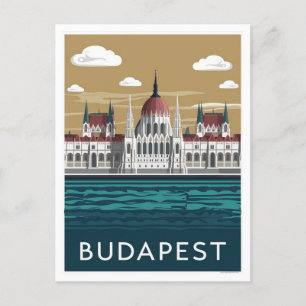 Cartão Postal Ilustração da Lista de Estilos da Hungria de Budap