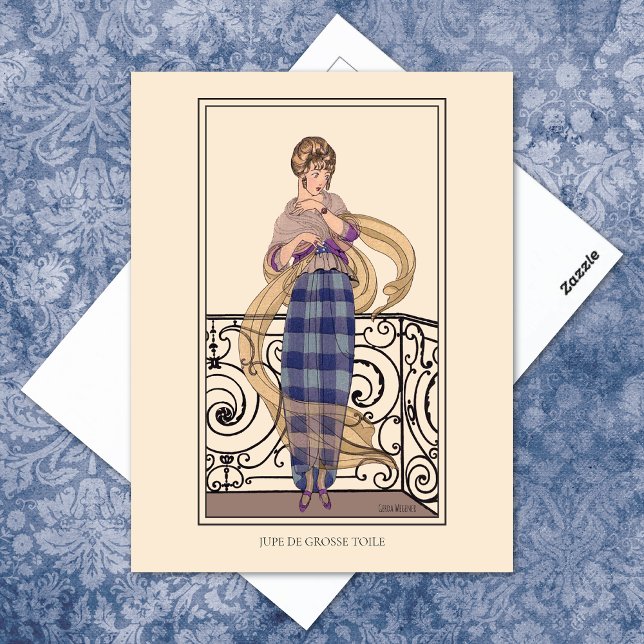 Cartão Postal Ilustração da moda da Skirt Gerda Wegener Vintage (Criador carregado)