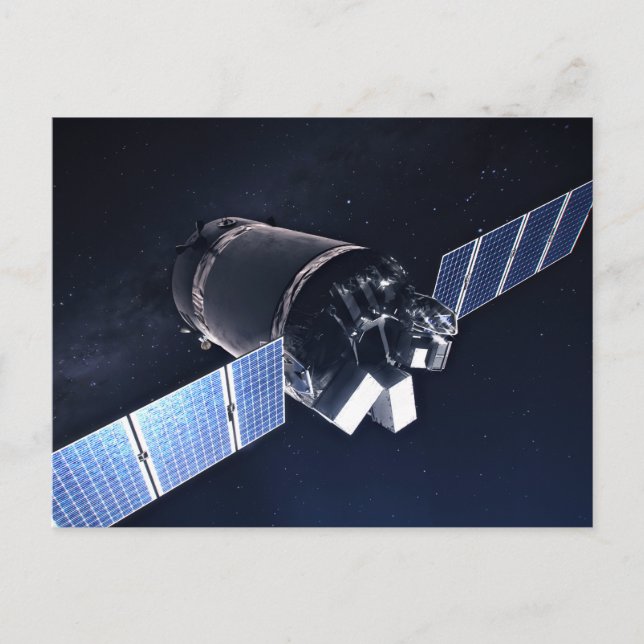 Cartão Postal Ilustração Da Nave Espacial Xl Do Dragão. (Frente)