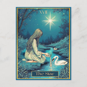 Cartão Postal Ilustração da Placa Tarot, A Estrela