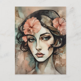 Cartão Postal Ilustração da Pop de Arte Retro