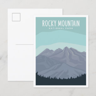Cartão Postal Ilustração da Viagem do Parque Nacional da Montanh