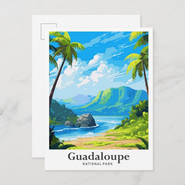 Cartão Postal Ilustração da Viagem do Parque Nacional de Guadalo (Frente/Verso)