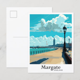Cartão Postal Ilustração da Viagens vintage de Arte da Inglaterr