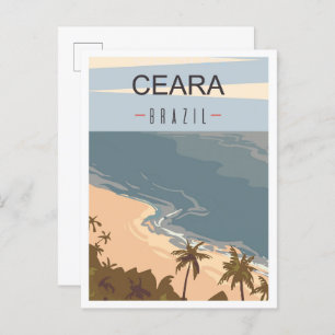 Cartão Postal Ilustração da Viagens vintage de Arte do Brasil Ce