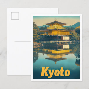 Cartão Postal Ilustração da Viagens vintage de Arte do Japão de
