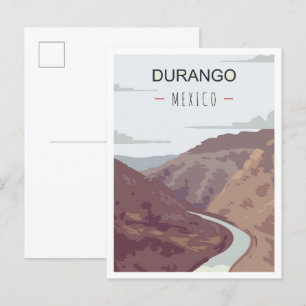 Cartão Postal Ilustração da Viagens vintage de Arte do México Du