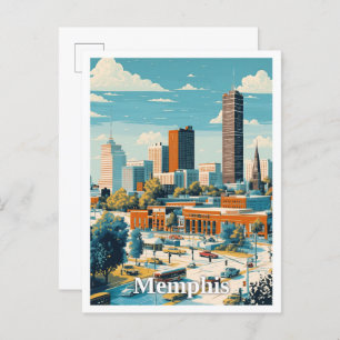 Cartão Postal Ilustração da Viagens vintage de Arte do Tennessee