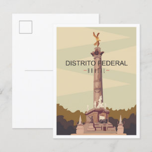 Cartão Postal Ilustração da Viagens vintage de Arte Goias Brasil