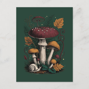 Cartão Postal Ilustração da Vida Florestal