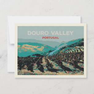Cartão Postal Ilustração da vista do vale do Douro, Portugal