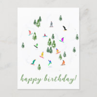 Ilustração de Aniversário de Snowboarder
