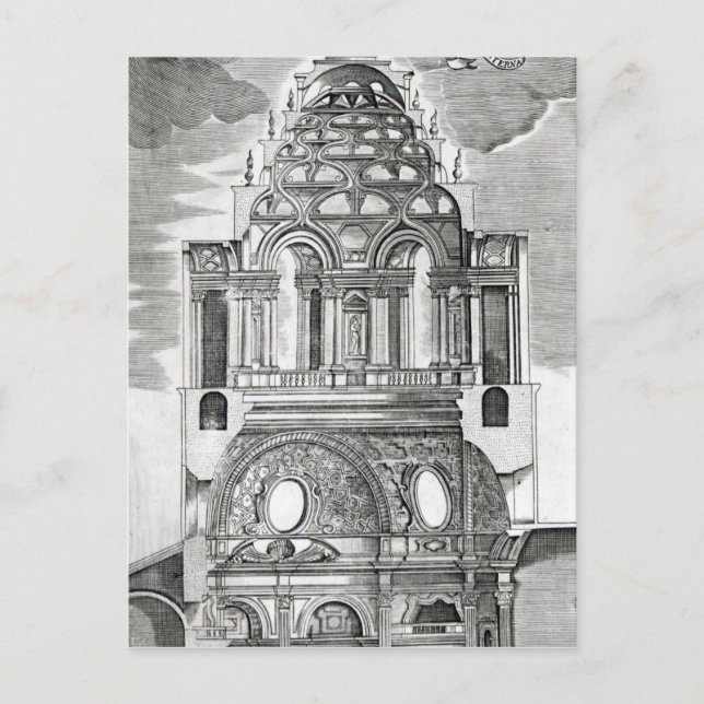 Cartão Postal Ilustração de Arquitetura (Frente)