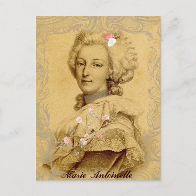 Cartão Postal Ilustração de Arte Alterada Marie Antoinette (Frente)