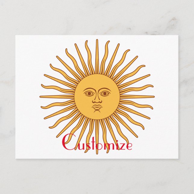 Cartão Postal Ilustração de arte com face Sun Thunder_Cove (Frente)