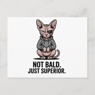 Cartão Postal Ilustração de Atitude de Gato Sphynx Superior