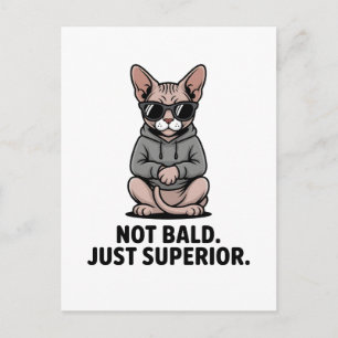 Cartão Postal Ilustração de Atitude de Gato Sphynx Superior