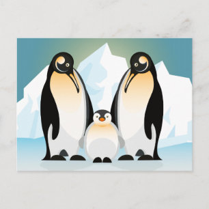 Cartão Postal Ilustração de aves - Cartão-postal da família