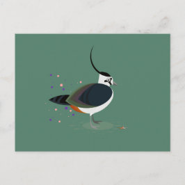 Cartão Postal Ilustração de aves - Cores do outono