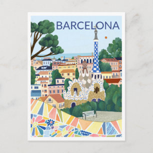 Cartão Postal Ilustração de Barcelona