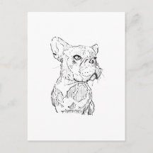 Ilustração de Bulldog Francês, Personalizada
