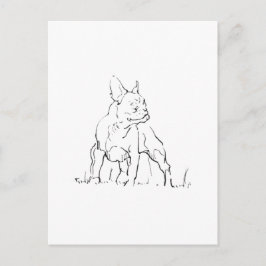 Cartão Postal Ilustração de Cachorro Bulldog Francês - Mãe de Ca