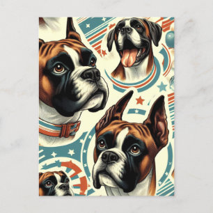 Cartão Postal Ilustração de Cachorro Invisível Vintage