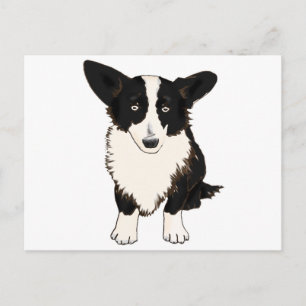 Cartão Postal Ilustração de Cardigan Welsh Corgi