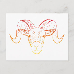 Cartão Postal ilustração de carneiro
