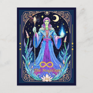 Cartão Postal Ilustração de Carta de Tarot, O Mago
