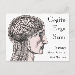 Cartão Postal Ilustração de Cogito Ergo Sum