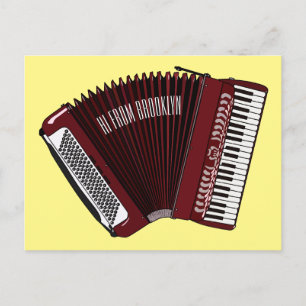 Cartão Postal Ilustração de desenho animado de Accordion