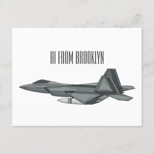 Cartão Postal Ilustração de desenho animado de aeronaves de comb